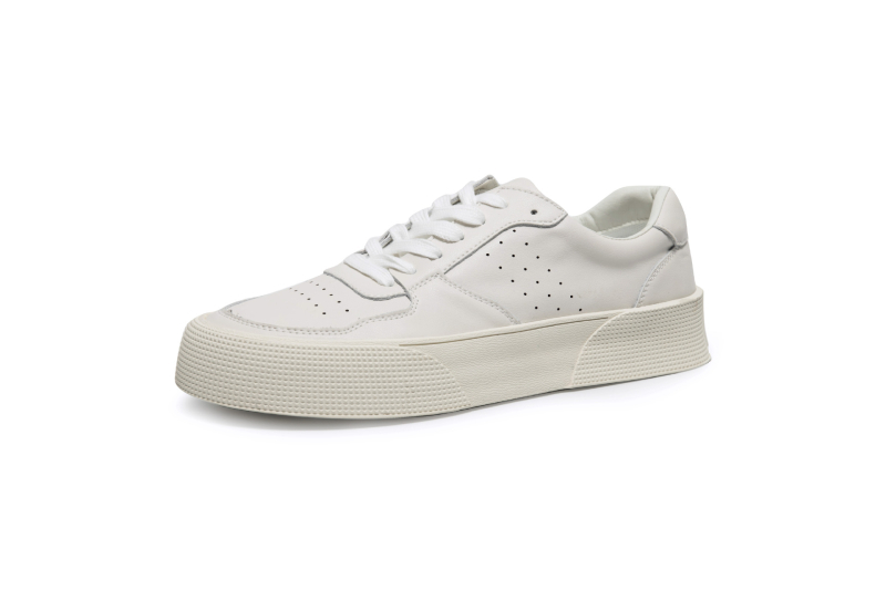 Adidași pentru bărbați din piele naturală, stil coreean casual, simpli și versatili, respirabili, albi