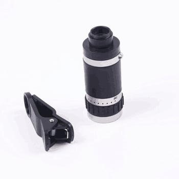 Monoclu compact pentru telefon, cu obiectiv tele 8x18, pentru filmări la distanță în conferințe și concerte.