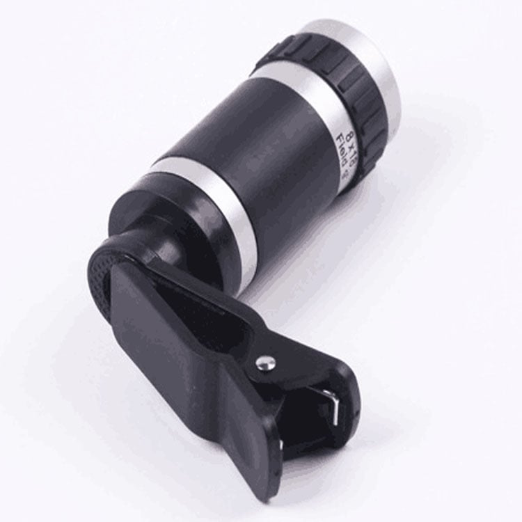 Monoclu compact pentru telefon, cu obiectiv tele 8x18, pentru filmări la distanță în conferințe și concerte.