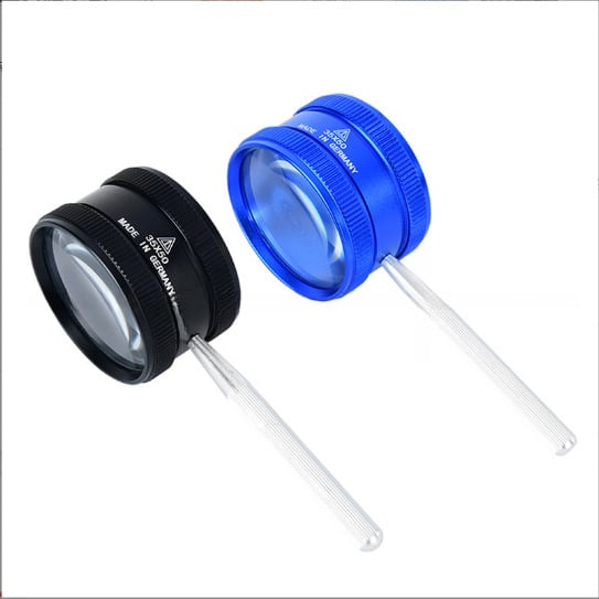 Lupă cilindrică metalică de mână, 35x mărire, lentilă de 50 mm, pentru identificarea antiquităților, chihlimbar și jad