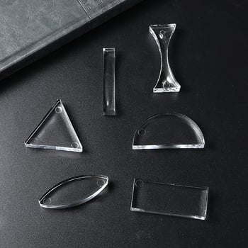 Lentile acrilice concave și convex, prismă triunghiulară și set de lentile paralele pentru optică fizică