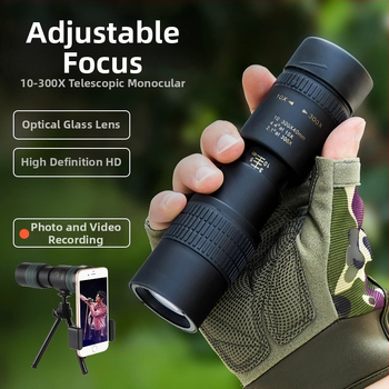 10–300×40 zoomos monokuláris teleszkóp, HD minőségű, professzionális, hordozható telefonos fotózáshoz