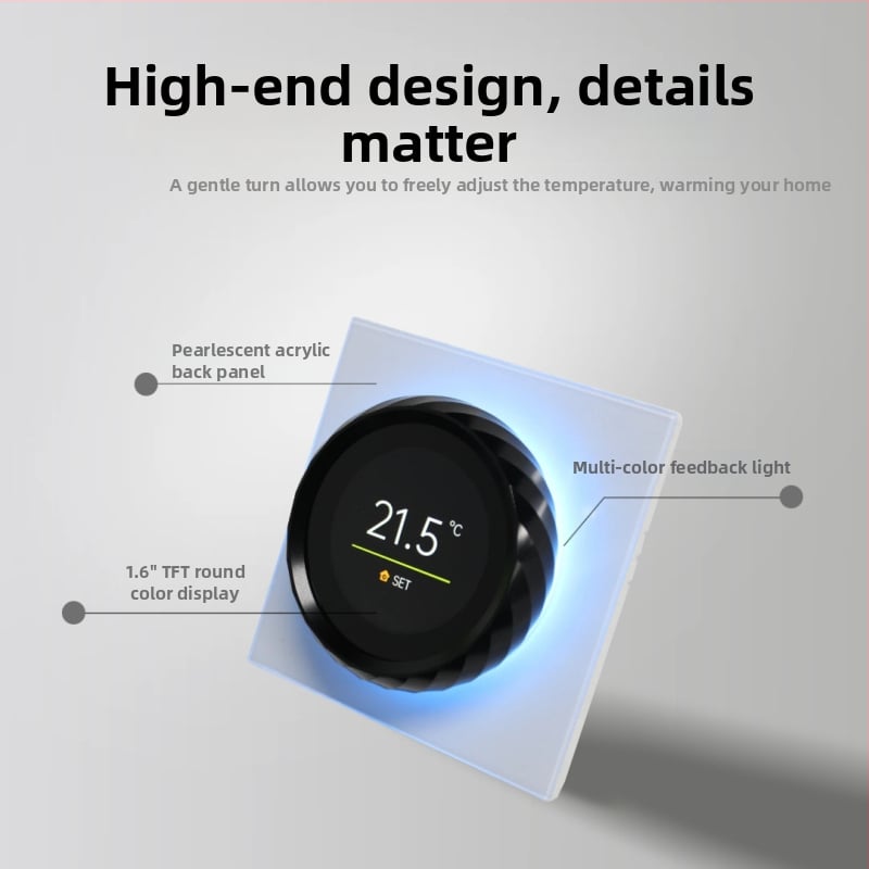 BHT-2007 Termostat inteligent cu afișaj digital pentru încălzire prin podea cu apă și șemineu electric
