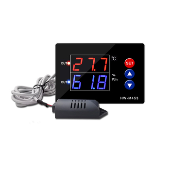 HW-M453 Controler inteligent de temperatură și umiditate cu afișaj digital, ieșire duală