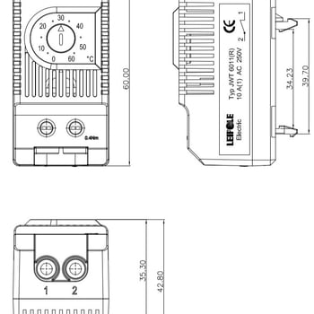 JWT6011 Controler temperatură și umiditate pentru dulap – Rip Electric, Reglare automată a temperaturii