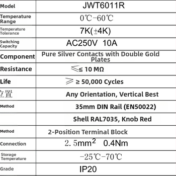 Regulátor teploty a vlhkosti v skrinke JWT6011 - Rip Electric, automatická regulácia teploty