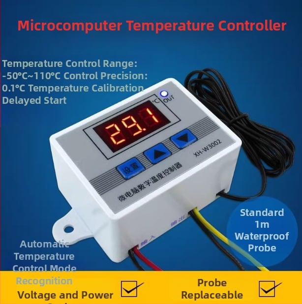 XH-W3002 termostat digital microcomputer cu comutator de control al temperaturii și afișaj digital, precizie 0,1