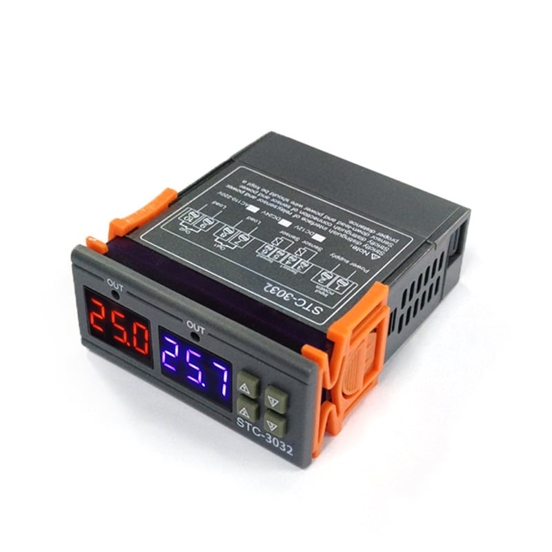 Termostat inteligent de temperatură și umiditate, 10A, cu regulator de umiditate a solului STC-3032