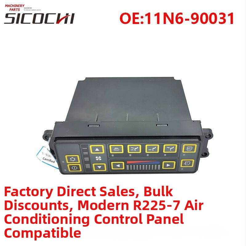 Ovládací panel klimatizácie, regulátor/ovládač teploty pre Hyundai R225-7 a 210LC-7, 11N6-90031