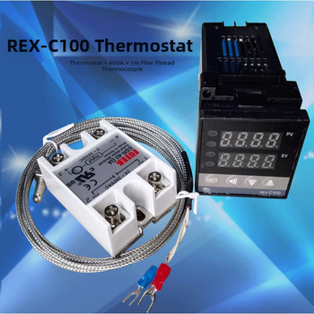 Regulátor teploty REX-C100 s teplotnou sondou a polovodičovým senzorom, inteligentný elektronický termostat
