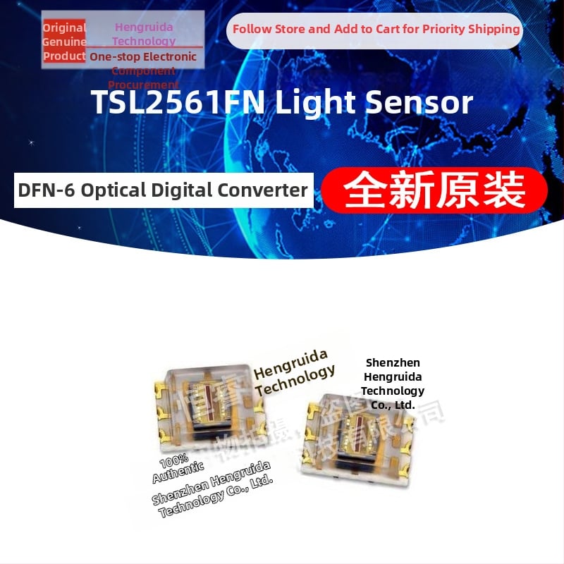 Snímač osvetlenia TSL2561FN, puzdro DFN-6, opticko-digitálny prevodník