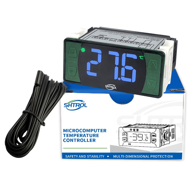SHTROL Regulator de temperatură pentru frigider-congelator cu ventilator de dezghețare și pornire cu întârziere