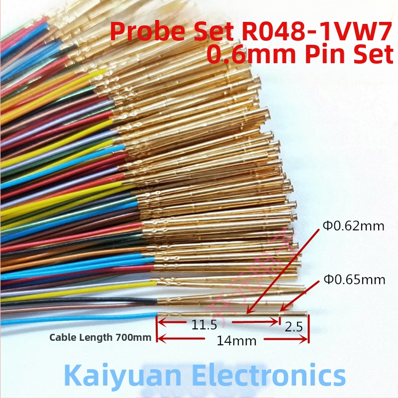 Sonda PA048-A: Ihla s hlavicou v tvare misky 0,48 mm, sonda s hlavicou v tvare misky 0,6 mm, ihla s konkávnou hlavicou s dĺžkou 12 mm, balenie 100 kusov