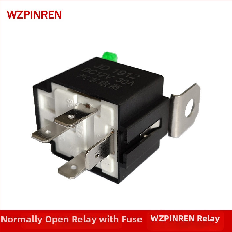 Automobilové relé Wzpinren VFSA30DC12V - 12V 30A, 4-kolíkové, s poistkou