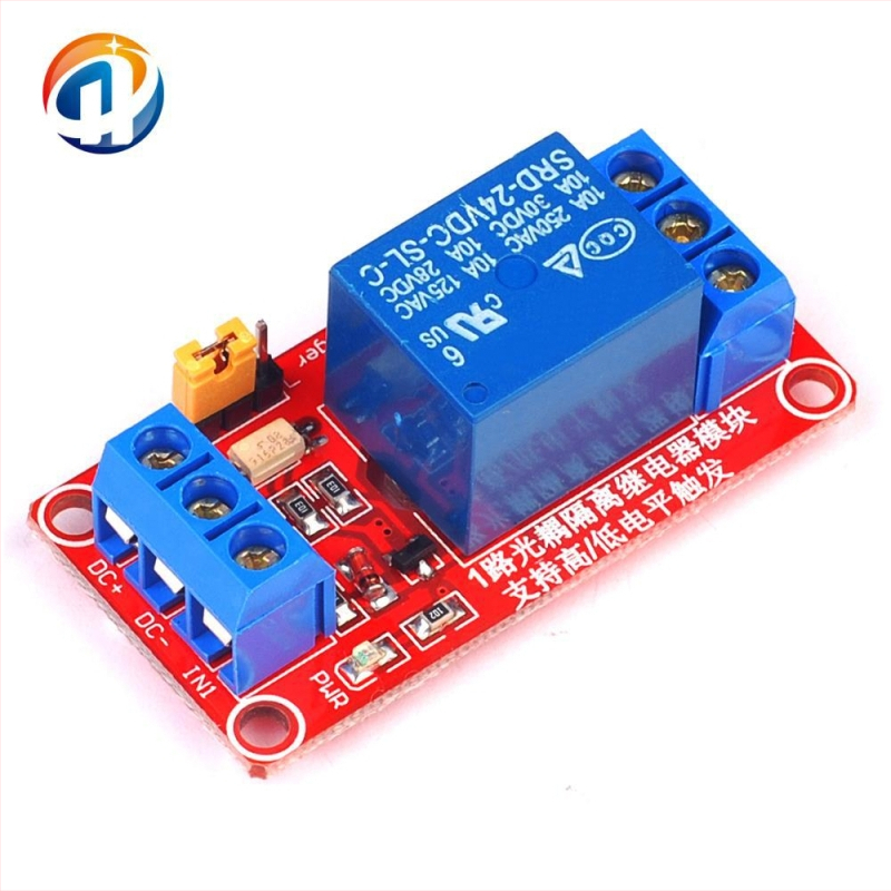 Modul de releu electromagnetic cu 1 canal, activare la nivel înalt/scăzut, izolație optocuplor bidirecțională, driver PLC, 5V/12V/24V