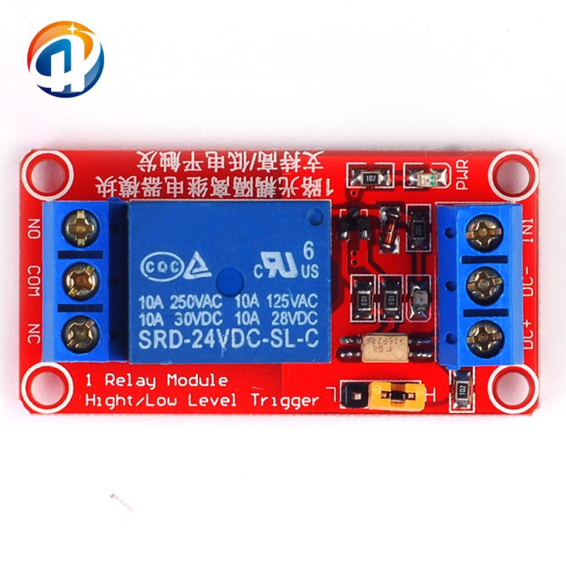Modul de releu electromagnetic cu 1 canal, activare la nivel înalt/scăzut, izolație optocuplor bidirecțională, driver PLC, 5V/12V/24V