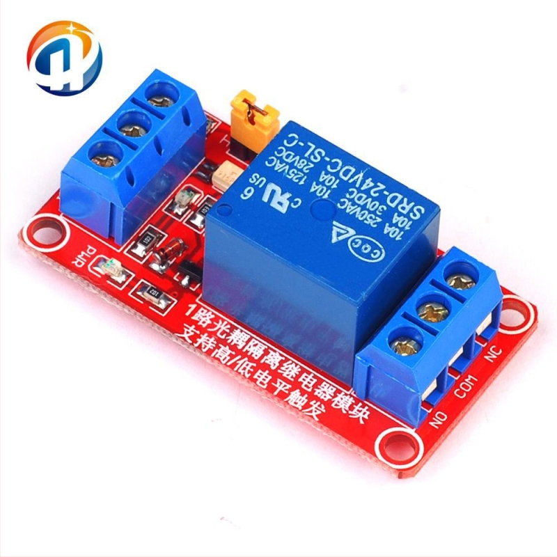 Modul de releu electromagnetic cu 1 canal, activare la nivel înalt/scăzut, izolație optocuplor bidirecțională, driver PLC, 5V/12V/24V
