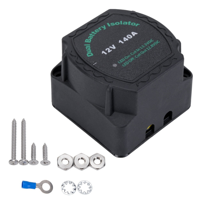 Izolator dual pentru baterii pentru mașină și iaht, 12V 140A, controler inteligent de baterie și releu VSR