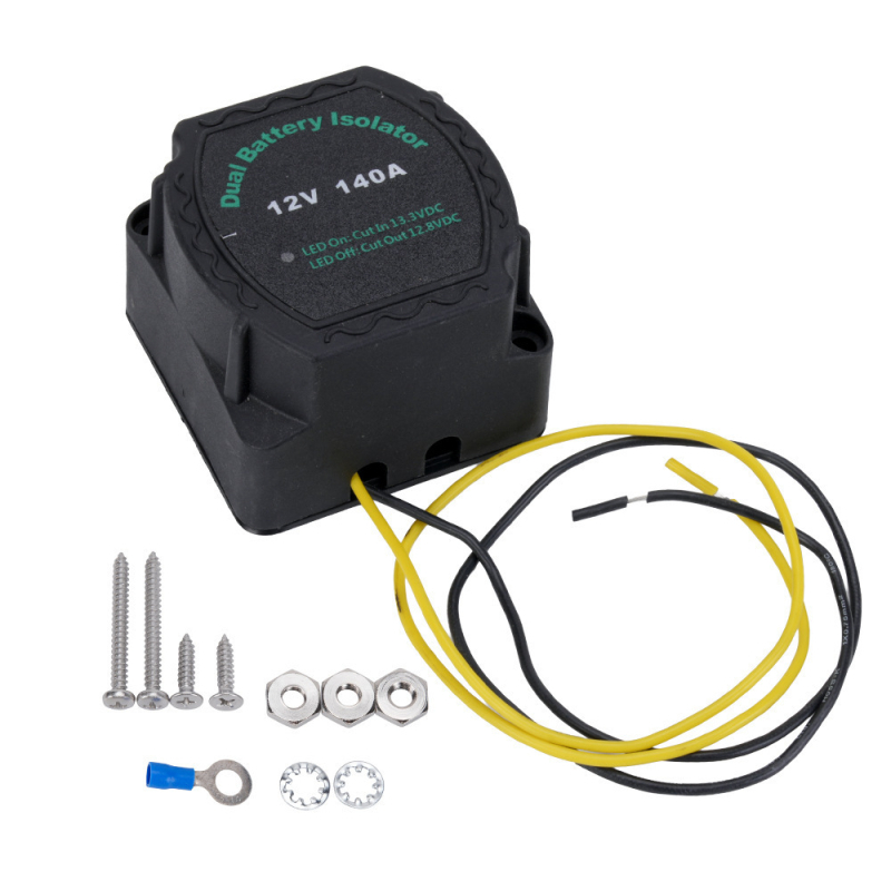 Izolator dual pentru baterii pentru mașină și iaht, 12V 140A, controler inteligent de baterie și releu VSR