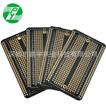 Placă universală de prototipare cu dublă față, placare cu aur, 88,9 x 52,1 mm, breadboard cu cinci găuri, placă neagră