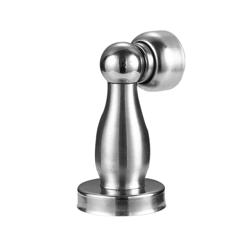 Stopper de ușă din oțel inoxidabil, cu magnet, funcționare silențioasă, montaj pe perete, pentru uși din lemn, dormitor și baie, stil modern minimalist