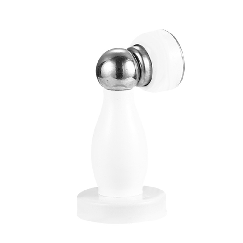 Stopper de ușă din oțel inoxidabil, cu magnet, funcționare silențioasă, montaj pe perete, pentru uși din lemn, dormitor și baie, stil modern minimalist