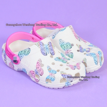 Detské topánky Little Shadow Kajia Butterfly Ice Cream - letné klasické sandále s uzavretou špičkou, štýl Crocs, outdoorový unisex zvršok z EVA