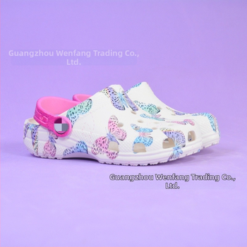 Detské topánky Little Shadow Kajia Butterfly Ice Cream - letné klasické sandále s uzavretou špičkou, štýl Crocs, outdoorový unisex zvršok z EVA