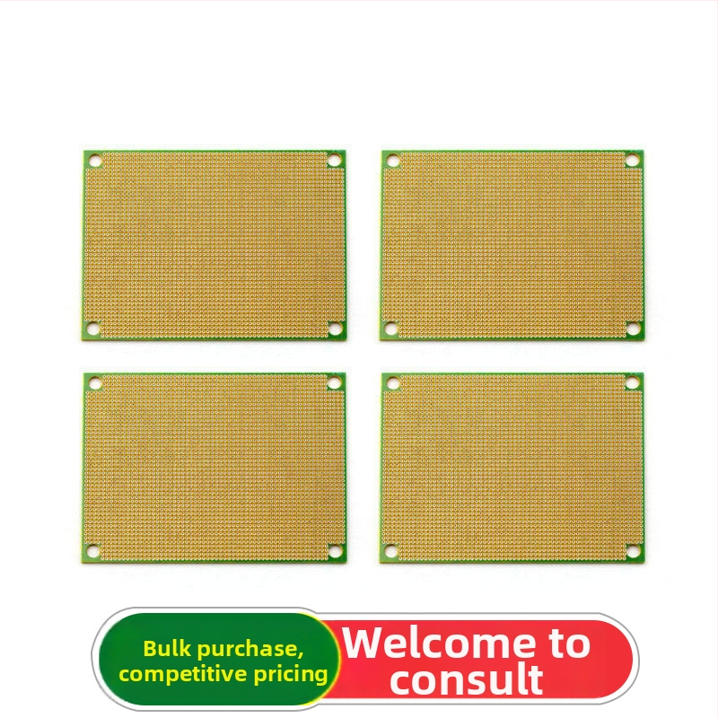 Obojstranná prototypová doska plošných spojov, 6 x 8 cm, hrúbka 1,6 mm, rozteč 1,27 mm, perforovaná doska z holého medi