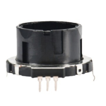 Comutator optic rotativ pentru sistemul audio auto, encoder și potentiometru, tip gol