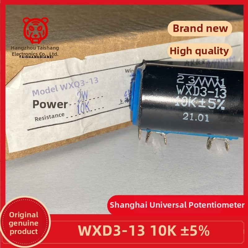 Potenciometer s drôtovým vinutím WXD3-13 10 kΩ, 20 mm, 10-otáčkový, presný