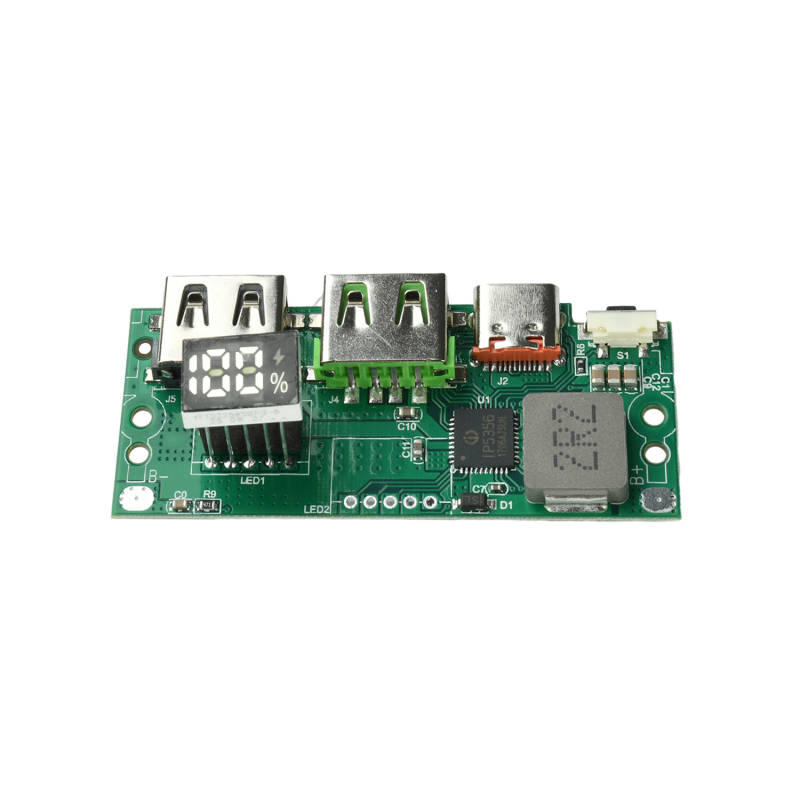 Modul de încărcare rapidă PD/QC cu protocol complet și afișaj digital, IP5356, 3.7V, power bank DIY
