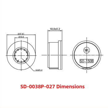 SD-0038P-027 receptor de telefon cu difuzor de înaltă impedanță (componentă electroacustică)