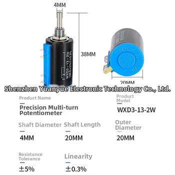 WXD3-13-1W 4,7K 10K Presný viacotáčkový potenciometer 100R/200R/470R/1K/2K/3,3K