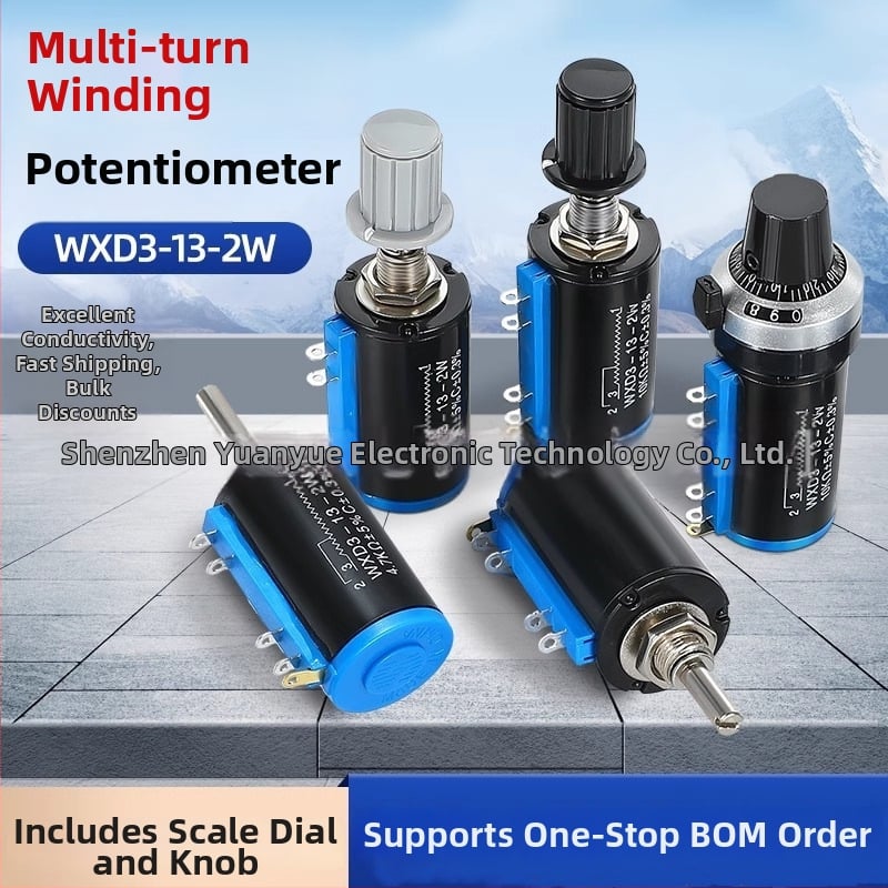 WXD3-13-1W 4,7K 10K Presný viacotáčkový potenciometer 100R/200R/470R/1K/2K/3,3K