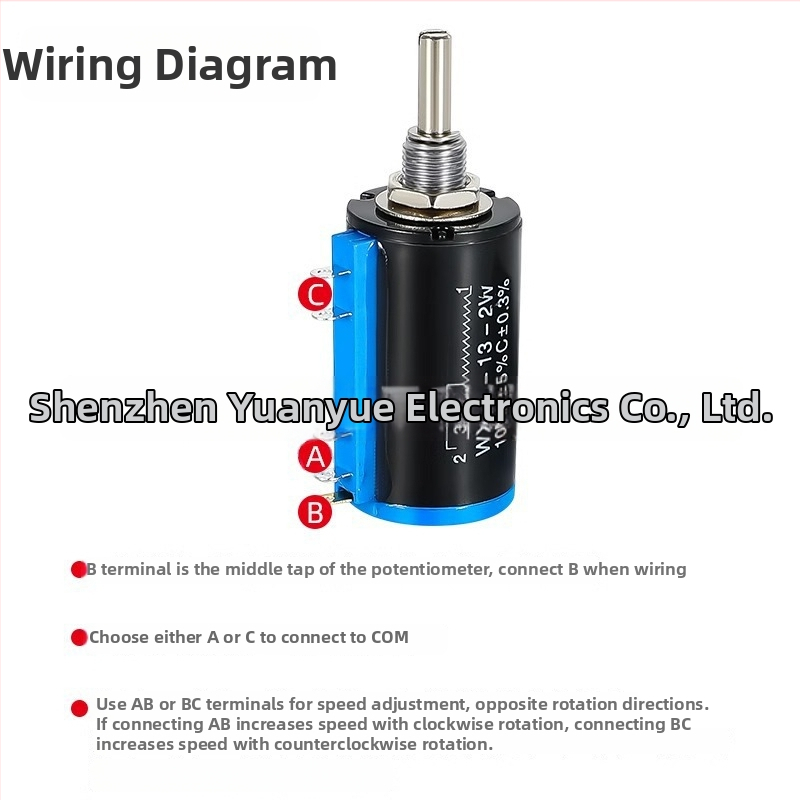 WXD3-13-1W 4,7K 10K Presný viacotáčkový potenciometer 100R/200R/470R/1K/2K/3,3K