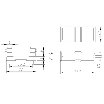 Manatee MF550 suport de siguranță pentru PCB, 6x30, protecție a circuitului electric, curent maxim 10 A