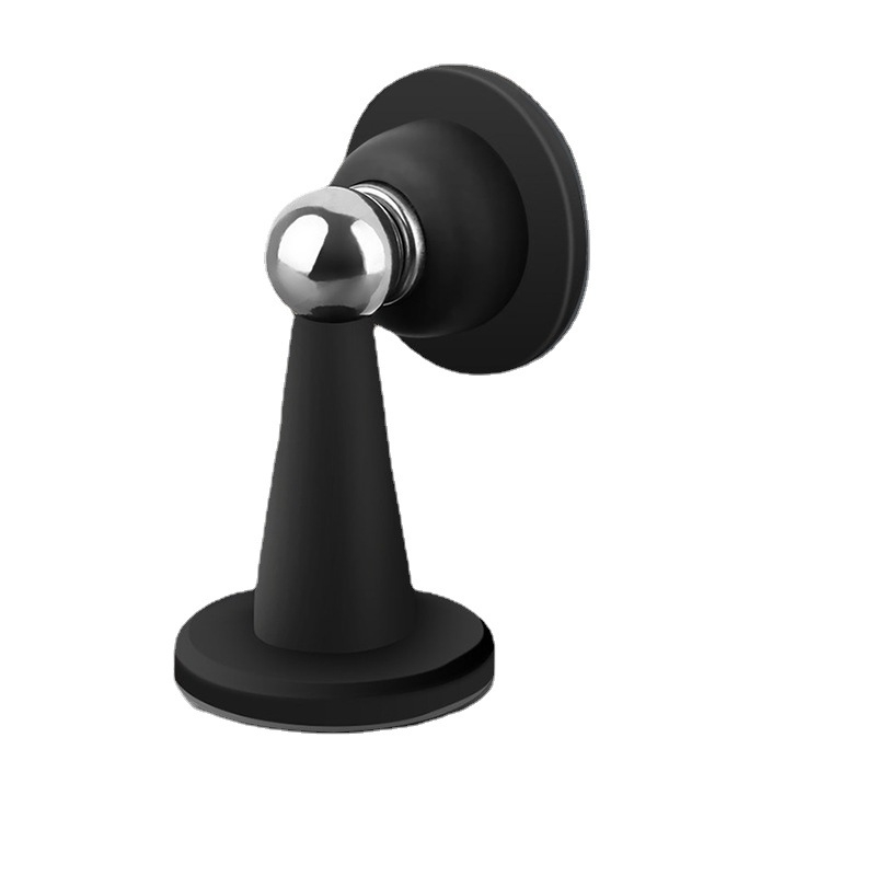 Nou opritor magnetic pentru ușă din silicon, fără găuri, montaj pe perete, anti-coliziune, silențios, pentru baie