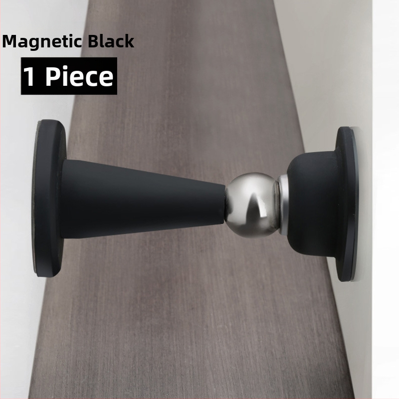 Nou opritor magnetic pentru ușă din silicon, fără găuri, montaj pe perete, anti-coliziune, silențios, pentru baie