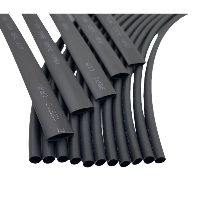 Tub termocontractibil din silicon, negru, pentru cabluri și componente, izolație impermeabilă, VW-1, 125°C, 0,6 kV, ROHS