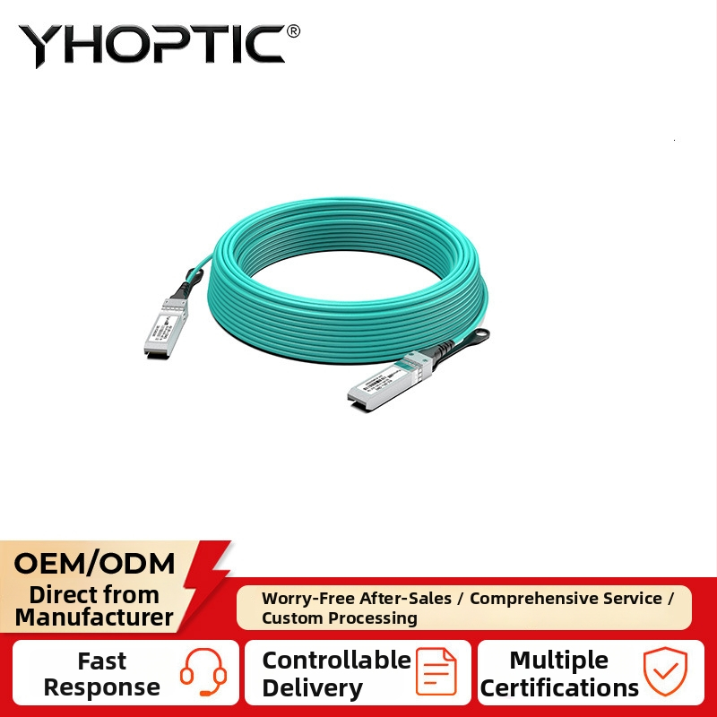 Aktívny optický kábel 10G SFP+ AOC kompatibilný so sieťovými kartami a prepínačmi Intel, stohovací kábel 10G