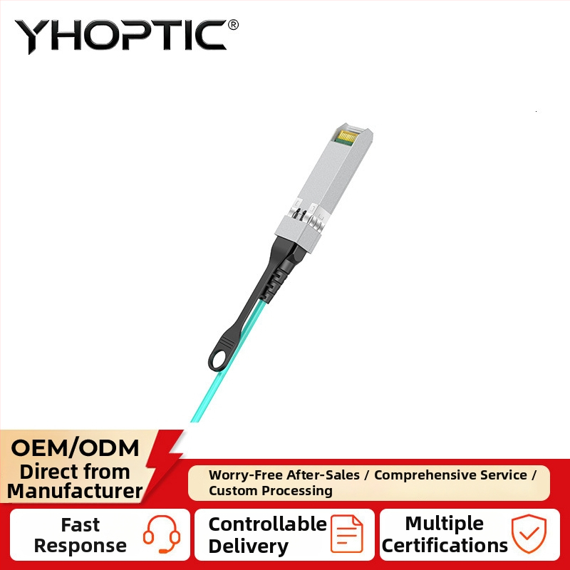 Aktívny optický kábel 10G SFP+ AOC kompatibilný so sieťovými kartami a prepínačmi Intel, stohovací kábel 10G