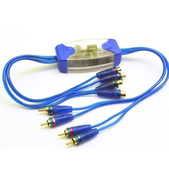 Filtru audio 4RCA pentru mașină – reducerea zgomotului și îmbunătățirea sunetului (filtru pasiv, fără alimentare)
