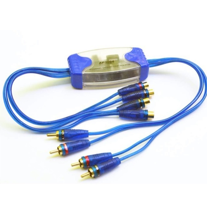 Filtru audio 4RCA pentru mașină – reducerea zgomotului și îmbunătățirea sunetului (filtru pasiv, fără alimentare)