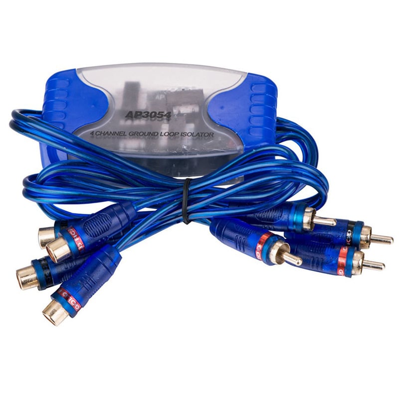Filtru audio 4RCA pentru mașină – reducerea zgomotului și îmbunătățirea sunetului (filtru pasiv, fără alimentare)