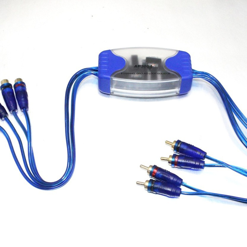 Filtru audio 4RCA pentru mașină – reducerea zgomotului și îmbunătățirea sunetului (filtru pasiv, fără alimentare)