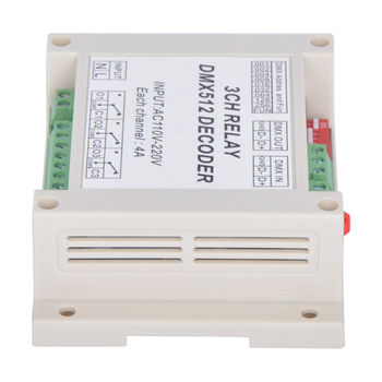 Decodor DMX512, 110-220V, 4A, releu cu 3 canale, accesorii pentru driver LED