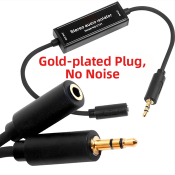 Izolator audio 3.5 mm cu filtru pentru bucla de împământare și reducerea zgomotului