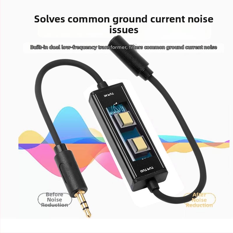 Izolator audio 3.5 mm cu filtru pentru bucla de împământare și reducerea zgomotului
