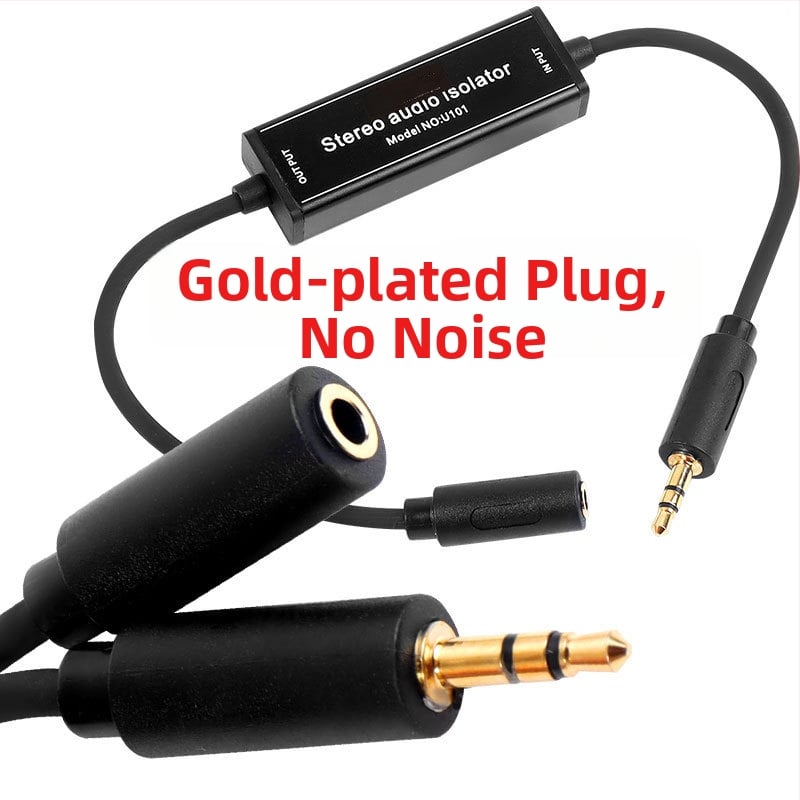 Izolator audio 3.5 mm cu filtru pentru bucla de împământare și reducerea zgomotului